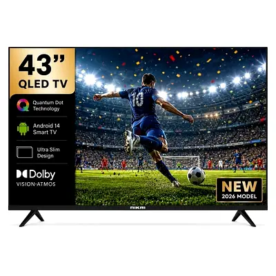 43" QLED Smart TV (2026 Model) - Android 14, Dolby Vision