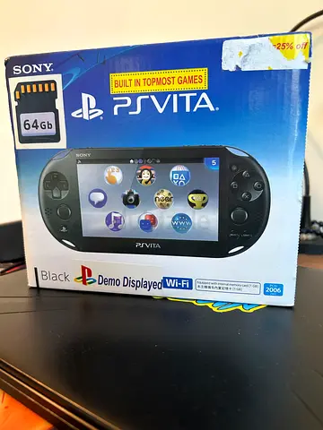 Sony PS Vita (Black) handheld console in original box - Games Preinstalled