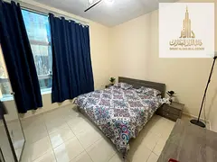 For rent: a furnished one-bedroom apartment with a living room, furniture, swimming pool, gym, and p