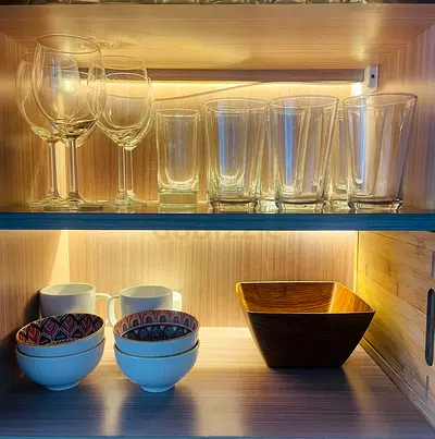 Glasses and wine glasses
