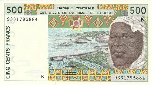 SENEGAL (WAS) 500 FRANCS BANKNOTE 1993