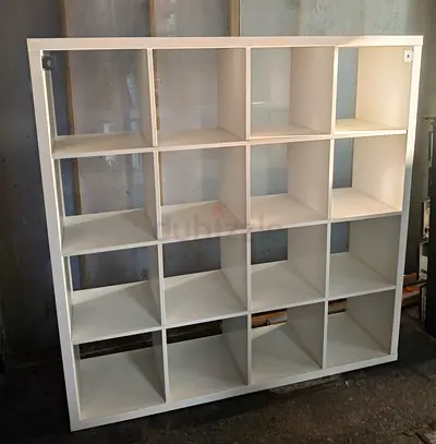 White 4×4 Cube Storage Shelf / Room Divider - Good Condition
