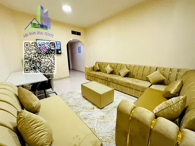 A luxurious, fully furnished one-bedroom apartment with a living room, featuring high-end, brand-new furnishings and a prime location.