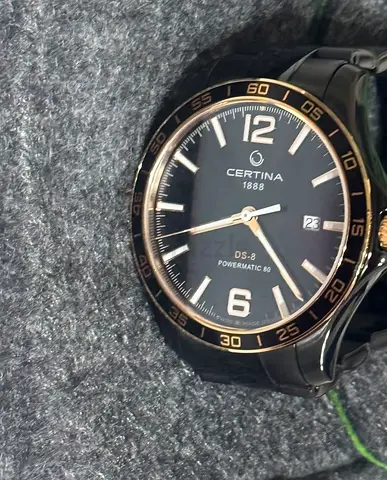 Certina DS-8 Powermatic 80 Automatic – Black & Gold. 2 yr Warranty, Purchased from Germany