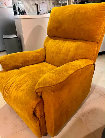 Mustard Yellow Recliner Armchair - Comfortable Single Seater