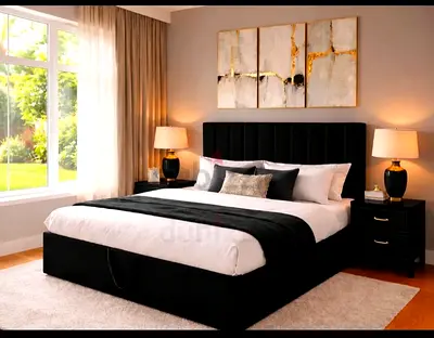 Queen siza velvet bed with madical mattress