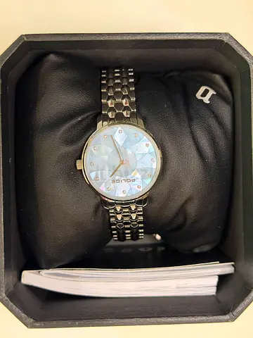 Police Chapada Analogue Silver Case, Blue Dial And Silver Watch For Women – Pl 15700ls-58m