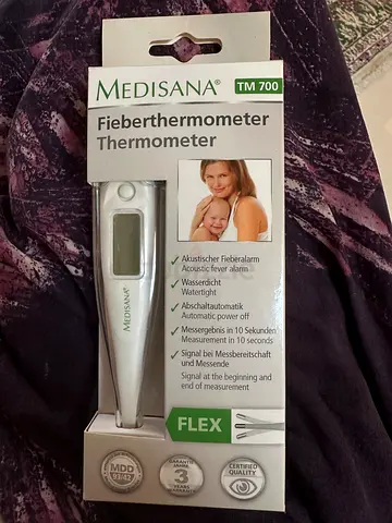 A digital thermometer