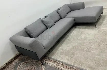 Expensive quality marina home gray color lshape sofa