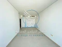 Two bedrooms and a living room for annual rent in Al Zahia, first occupancy, large spaces, excellent