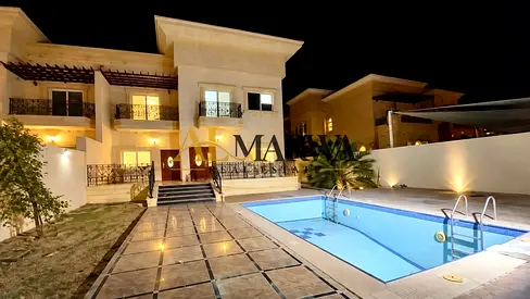 Luxurious 4-Bedroom with Pool & Majlis & Big Kitchen + Maid Room & Cover parking Ready to Move Villa