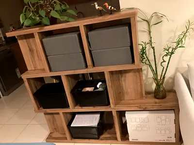 Room divider with lots of storage space