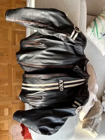 AXO Gasoline leather moto jacket L | CE armour | removable liner | Italy