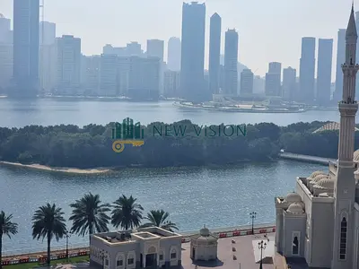 3BR Apartment in Al Majaz 1 with Full Sea View, Balcony, Master Maid Room, Kitchen Storage, 2 Parking Spaces, Free AC, No Fees, AED 75K