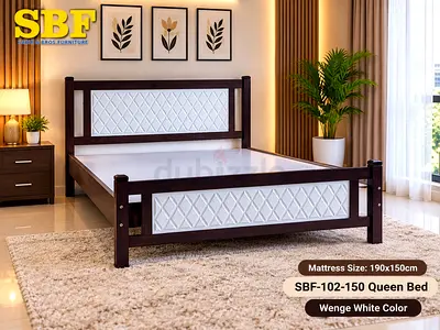 New Queen size Solid wood bed frame with Mattress Available
