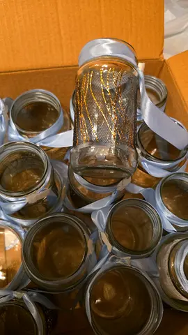 Decorated glass bottles without caps