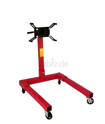 Heavy-Duty Foldable Engine Stand Portable Engine / Gearbox Stand on Wheels - Red, Heavy Duty