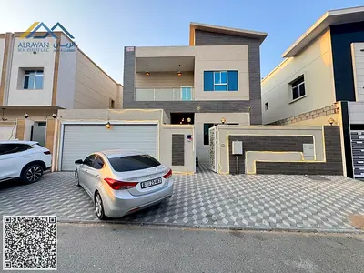 * تصميم حديث وتوزيع ممتاز فيلا واسعة مكونة من 5 غرف نوم ماستر للإيجار قرية الأميرة – الياسمين، عجمان مساحة كبيرة لركن السيارات *