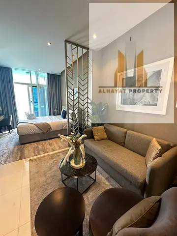 Fully furnished luxurious studio water view and Swimming Pool view located at Prive by Damac B