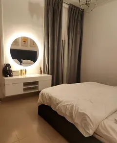 Master room with private bathroom and balcony