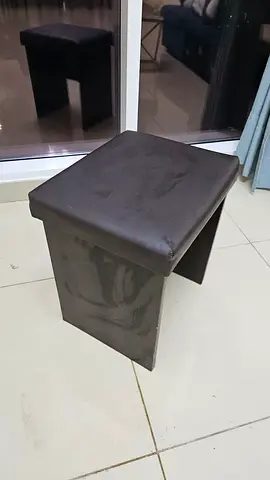 Brown faux-leather dining/side chair in good condition