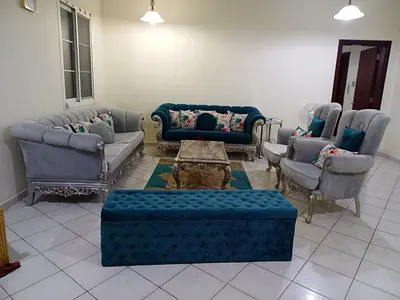 8-piece velvet living room sofa set with ottoman - elegant condition