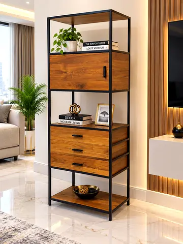Crate and Barrel Knox Tall Storage Bookcase Dimensions: 72x45cm Height 198cm