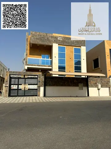 فيلا طابقين جديدة بتشطيبات عصرية 5 غرف ماستر ومجلس وحوش مع حديقة للإيجار السنوي في منطقة الياسمين جاردن - عجمان