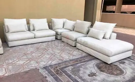 Modular Marina home Feather filled Corner U Shape Sofa