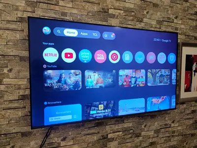 55" Smart 4K QLED TV - Wall Mounted Android TV, Excellent Working Condition. In Warranty.