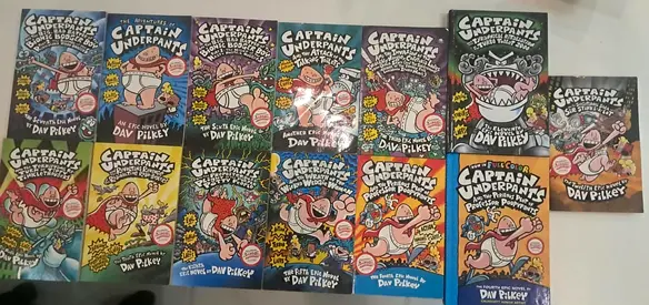 Collection of Captain Underpants paperback books (set of 13)