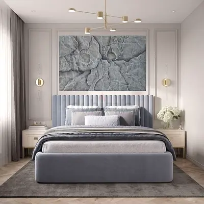 Brand New Light gray colour 180*200 king size bed