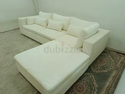 Expensive quality west elm white color sofa