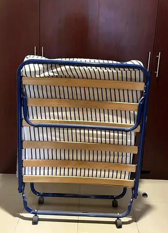 Foldable Guest Bed / Single Folding Mattress with Frame - Good Condition