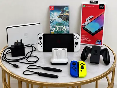 Nintendo Switch OLED Bundle with Zelda Tears of the Kingdom and Extra Joy-Cons