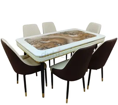✨ LUXURY MARBLE DINING TABLE + 6 CHAIRS ✨