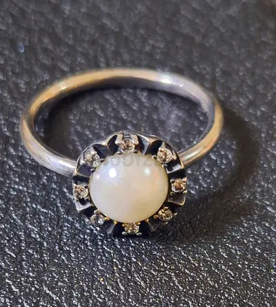Original Pandora ring with faux pearl