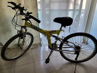 Used Racy Full-Suspension Mountain Bike - 26" Wheels, Foldable Frame