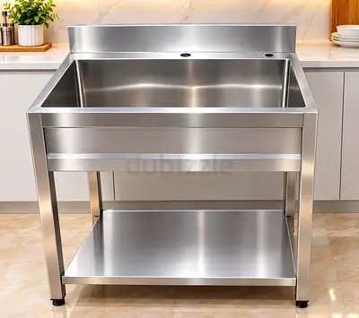 Stainless Steel Single Bowl Utility Sink with Undershelf