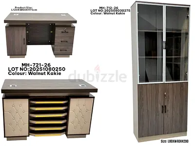 1.2 M New wooden office Table with Bookcase