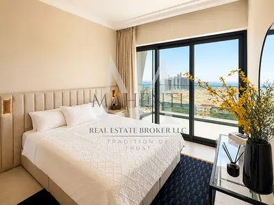 Furnished 1BR Apartment | Binghatti Creek | Balcony & City/Marina Views