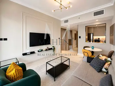 Furnished 1BR Apartment | Binghatti Creek | Balcony & Creek View