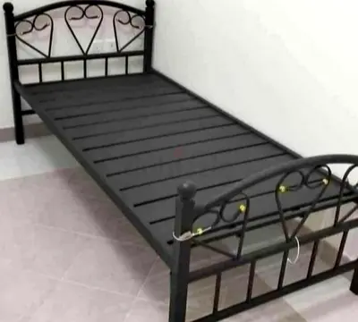 🛏️ Brand New Black Metal Single Bed – Heavy Duty