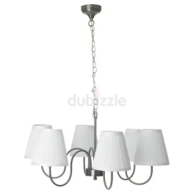 IKEA ESARP 6-Arm Chandelier / Pendant Light – White