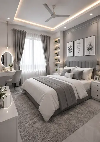 Modern style gray colour 180*200 King size bed