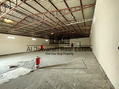 For annual rent: A distinctive, new warehouse suitable for all types of business activities, located on the main road in the Emirate of Umm Al Quwain