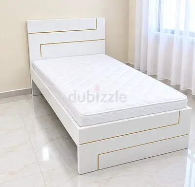 Brand new double size wood bed including mattress available
