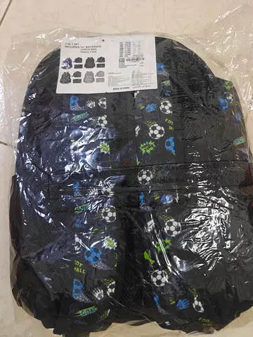 New 3-in-1 Football Theme School Backpack Set
