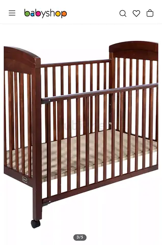 Solid Wood Baby Crib - Convertible/Adjustable (Good Condition)