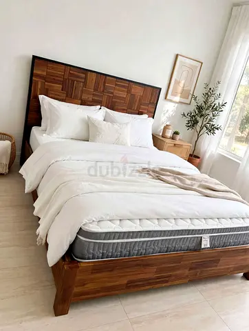 Available luxury west elm brand bed with mattress like a new